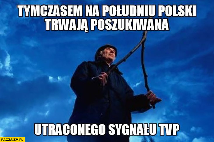 Tymczasem na południu polski trwają poszukiwania utraconego sygnału TVP