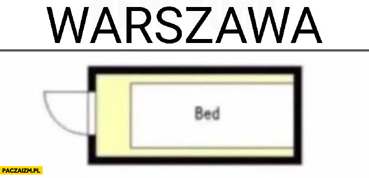 Typowe mieszkanie w Warszawie miejsce tylko na łóżko