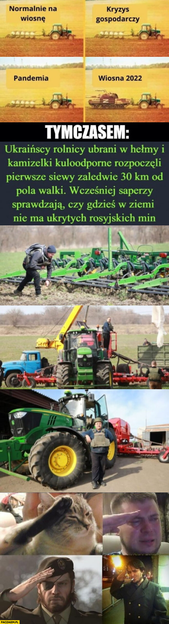 Ukraińscy farmerzy rolnicy rozpoczęli siewy 30 km od pola walki