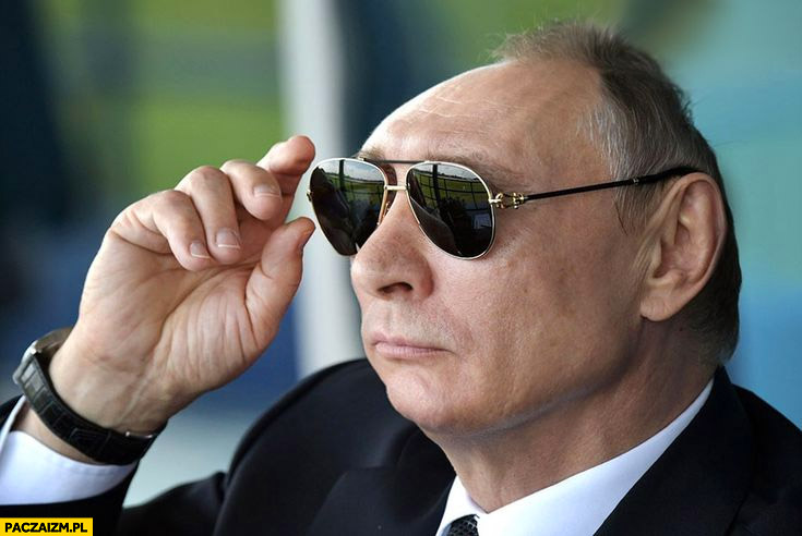 Upośledzony Putin płaskie czoło przeróbka photoshop