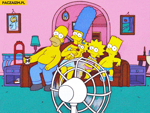 W czasie upałów wiatrak The Simpsons