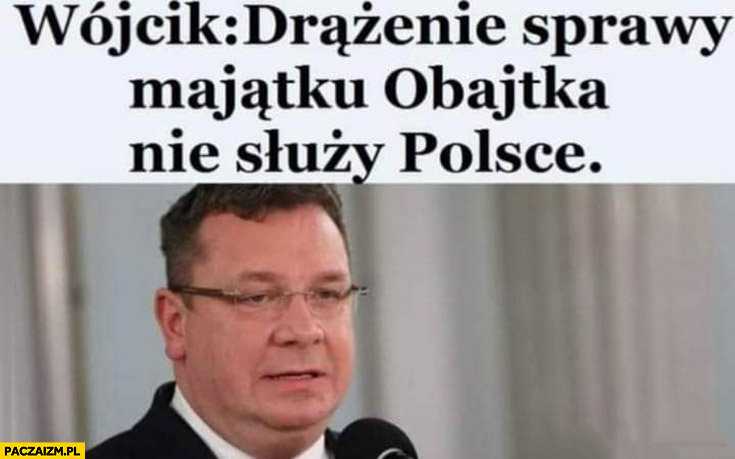 Wójcik drążenie sprawy majątku Obajtka nie służy Polsce