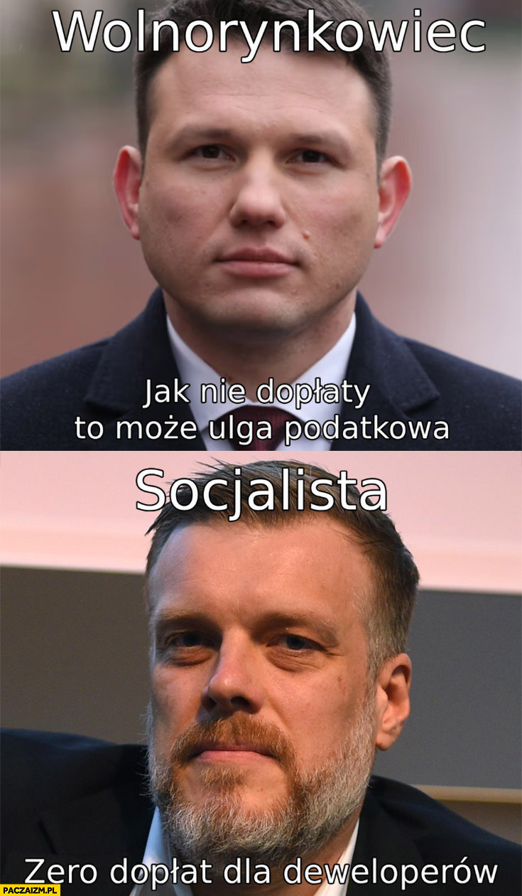 Wolnorynkowiec Mentzen: jak nie dopłaty to może ulga podatkowa vs socjalista Zandberg: zero dopłat dla deweloperów