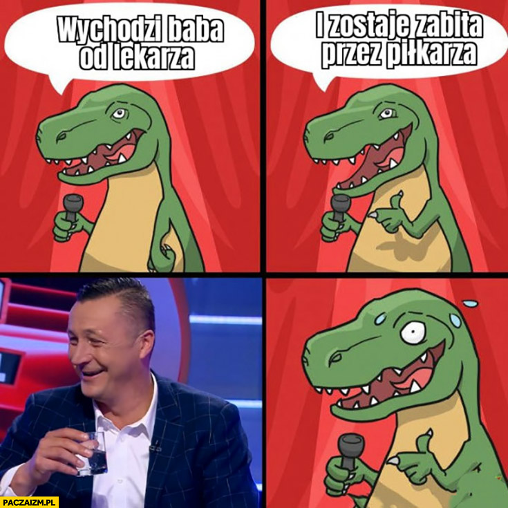 Wychodzi baba od lekarza i zostaje zabita przez piłkarza Hajto komiks