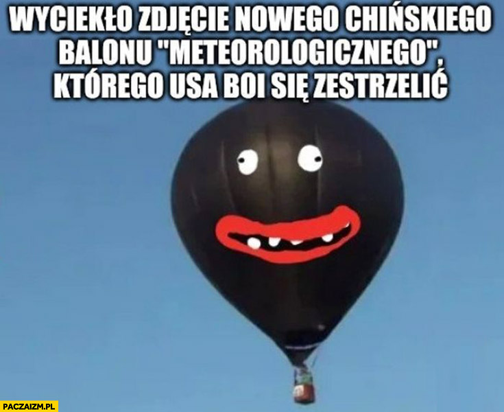 Wyciekło zdjęcie nowego chińskiego balonu meteorologicznego którego USA boi się zestrzelić murzyn
