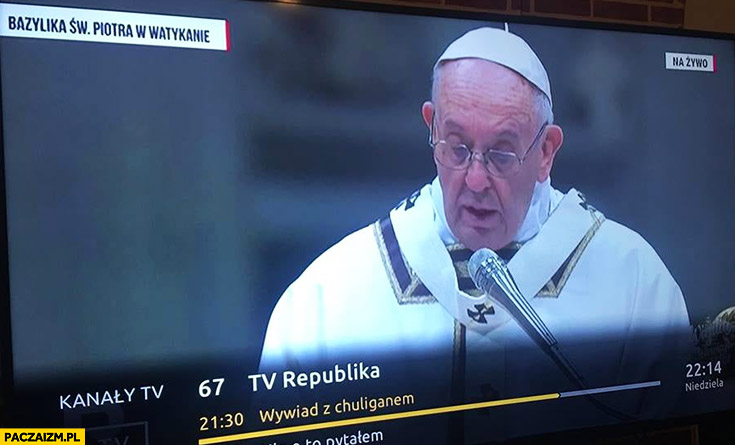 Wywiad z chuliganem papież Franciszek w telewizji