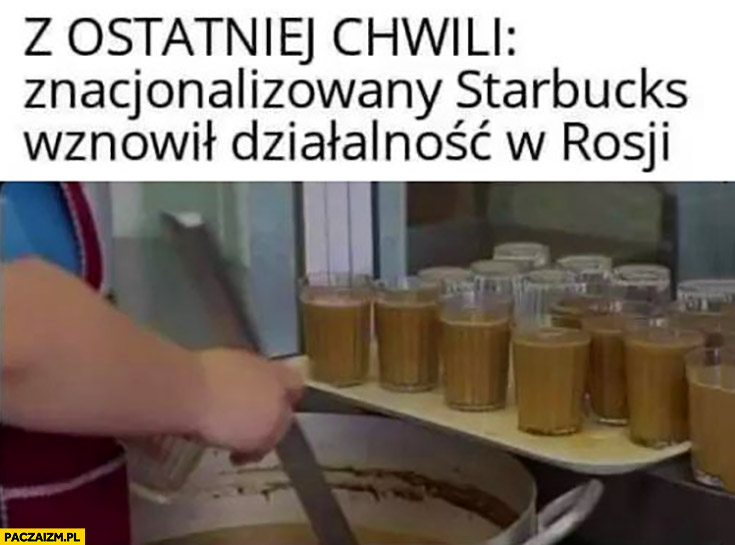 Z ostatniej chwili: znacjonalizowany Starbucks wznowił działalność w Rosji kawa inka