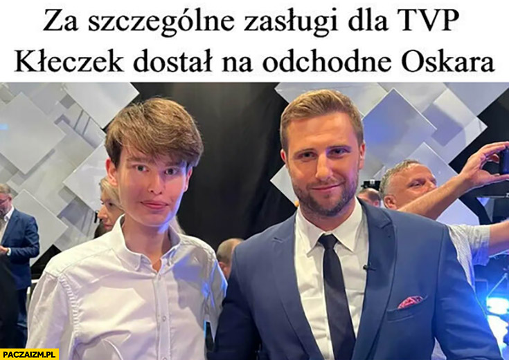 Za szczególne zasługi dla TVP Kłeczek dostał na odchodne Oscara Oskar Szafarowicz