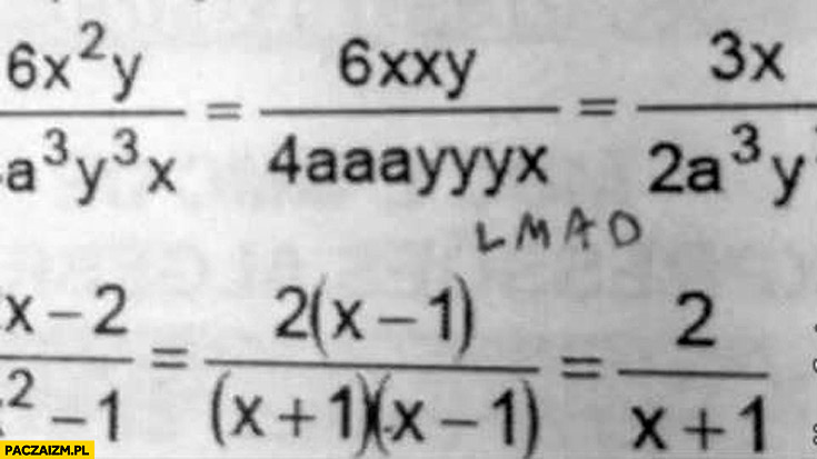 Zadanie matematyczne ayy lmao