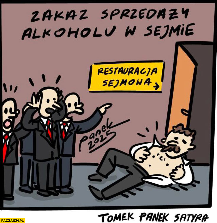 Zakaz sprzedaży alkoholu w sejmie Rejtan przed sejmowa restauracja