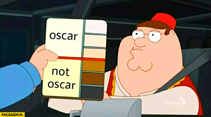 Zasada przyznawania Oscarów według koloru skóry Family Guy