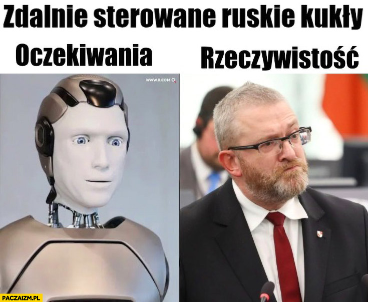 Zdalnie sterowane ruskie kukły oczekiwania robot rzeczywistość Grzegorz Braun