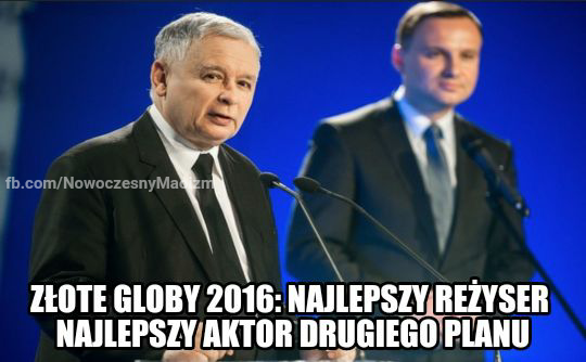 Złote Globy 2016 najlepszy reżyser Kaczyński, najlepszy aktor drugiego planu Duda